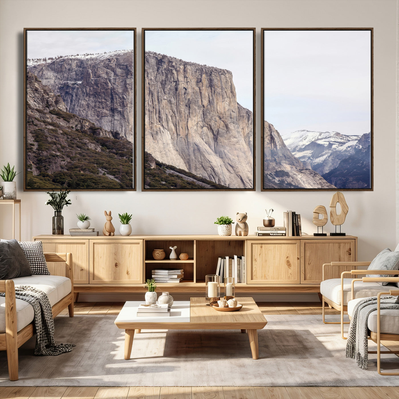 74506434-MGV-CV-36X24 - El Capitan Yosemite Mountain Wall Art – Yosemite Cliff Canvas Print, Rugged Terrain and Timeless Wilderness Decor for Office, Living Room or Cabin