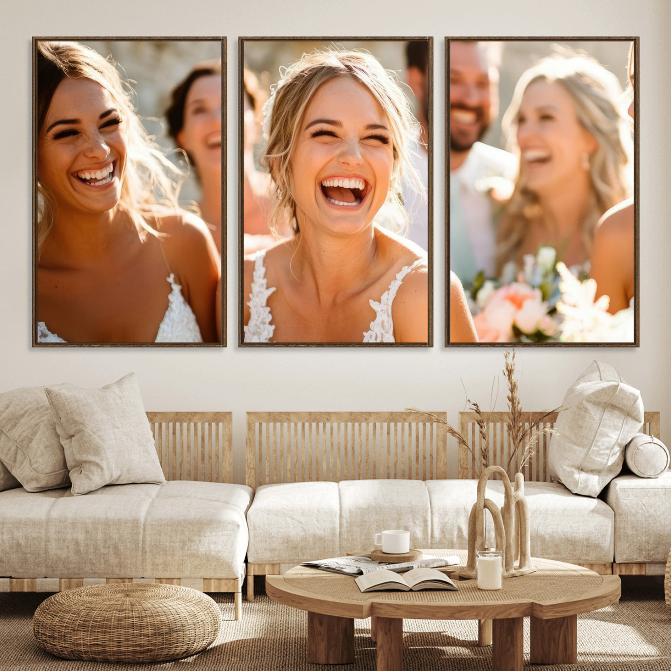 -Floating 3 Panel Custom Canvas Print - Perfect for Unique Decor - Framed - Ready to Hang - Gift for