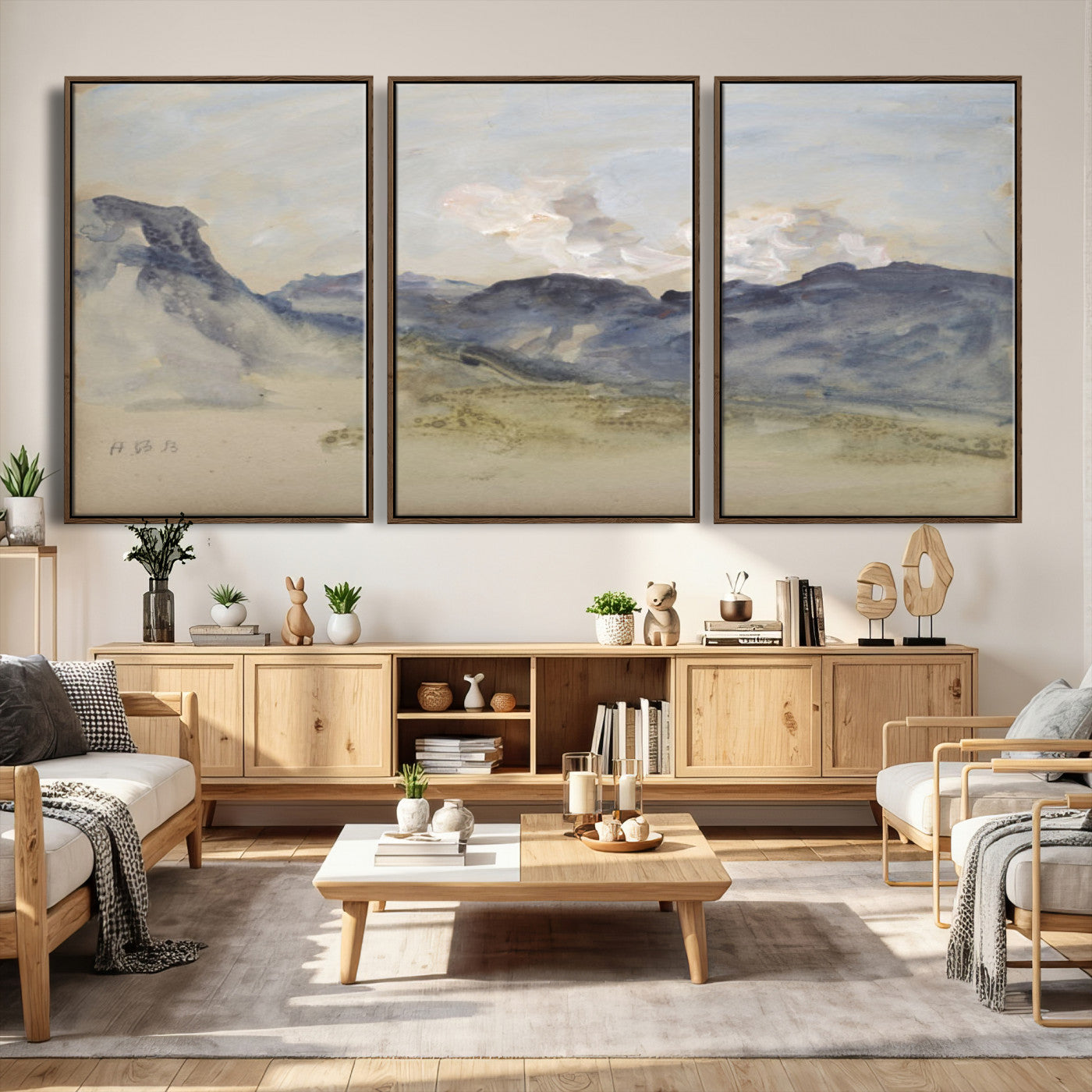 14644686-MGV-CV-36X24 - Alps Hercules Brabazon Brabazon Abstract Wall Art Canvas Print for Modern Home Decor