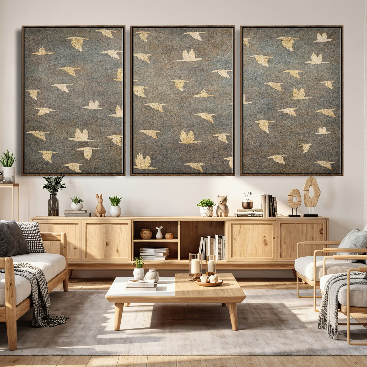20532514-MGV-CV-36X24 - Abstract Birds Wall Art Canvas Print