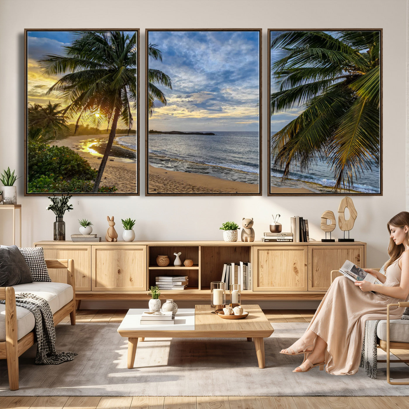 40002010-MGV-CV-36X24 - Mar Chiquita Beach Puerto Rico Canvas Wall Art, Manati Caribbean Coastal Photography Print, Tropical Ocean Sunset Decor