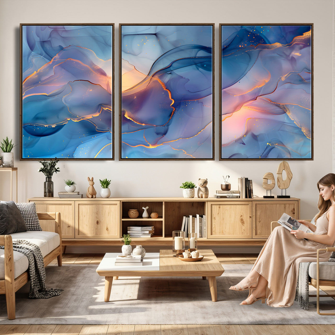13710509-MGV-CV-36X24 - Colorful Abstract Canvas Wall Art Print, Vibrant Popup Color Art Print