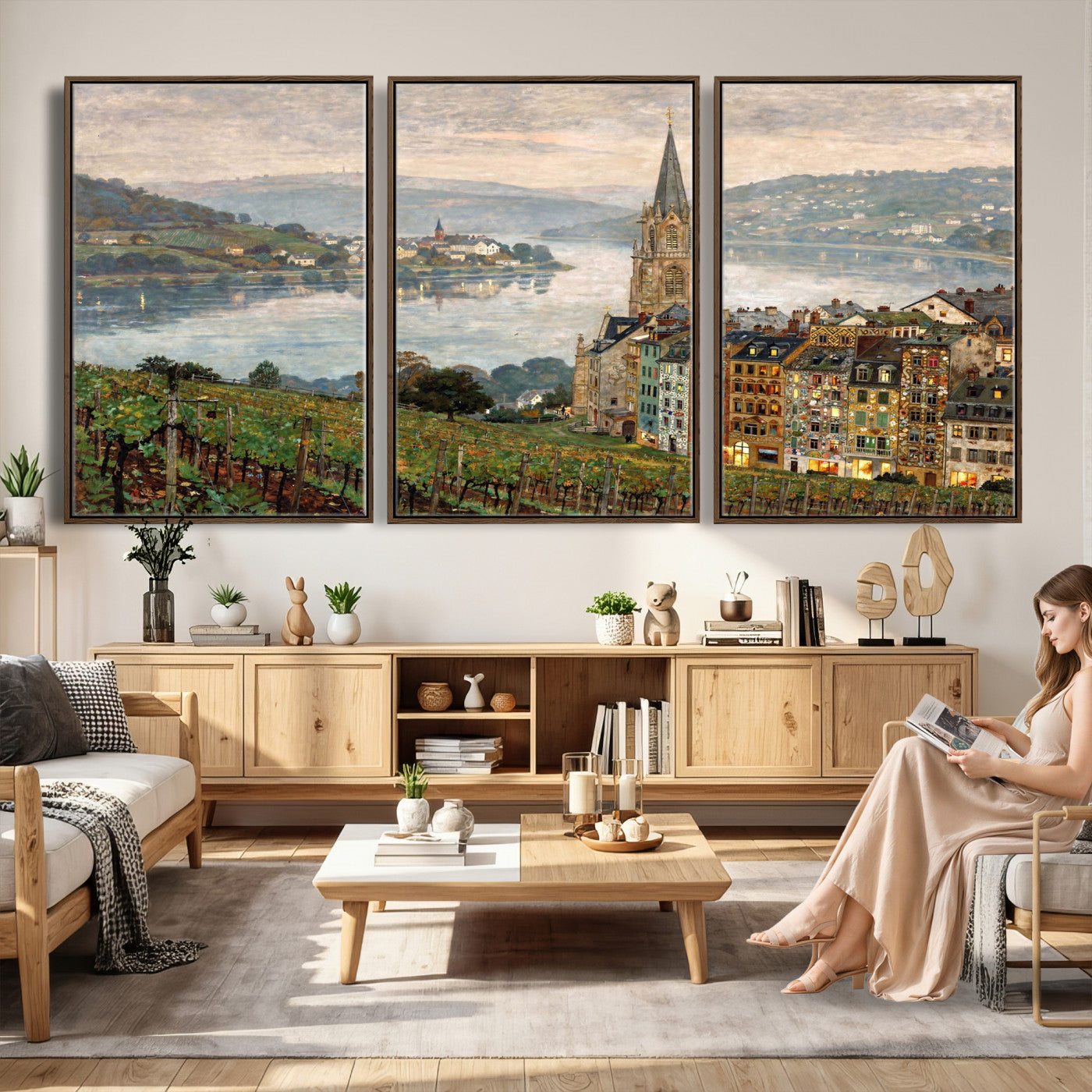 62626662-MGV-CV-36X24 - Mosel City Mosel River by Nicolai Astudin Wall Art Canvas Print