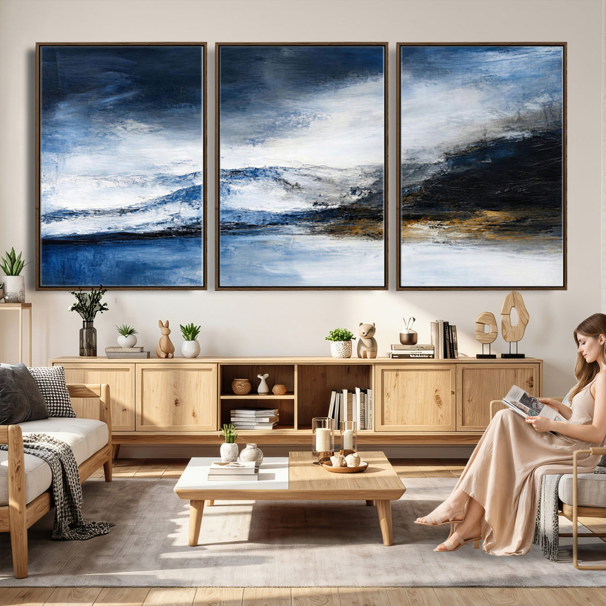48142030-MGV-CV-36X24 - Extra Large Abstract Wall Art Canvas Print