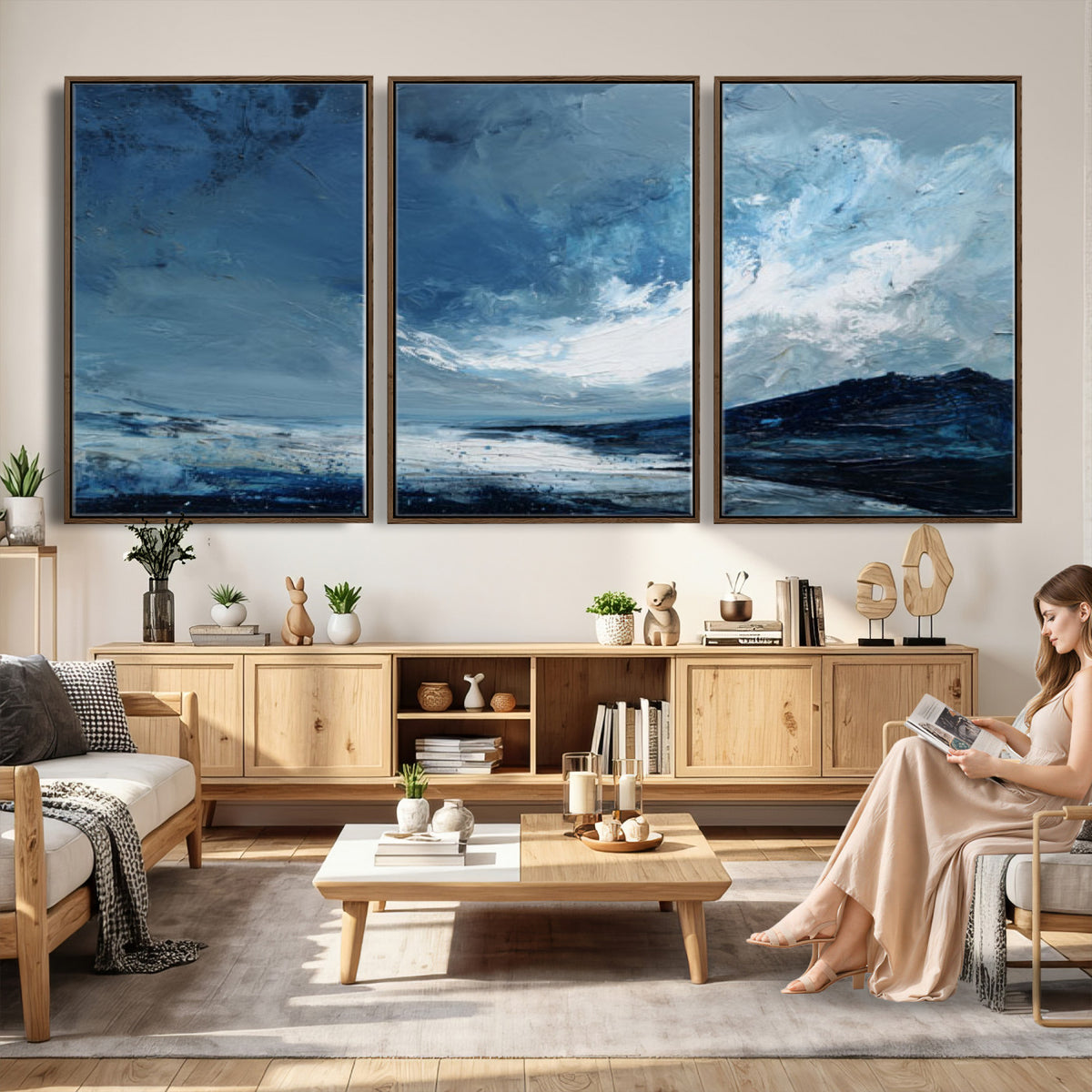 66685630-MGV-CV-36X24 - Extra Large Abstract Wall Art Canvas Print