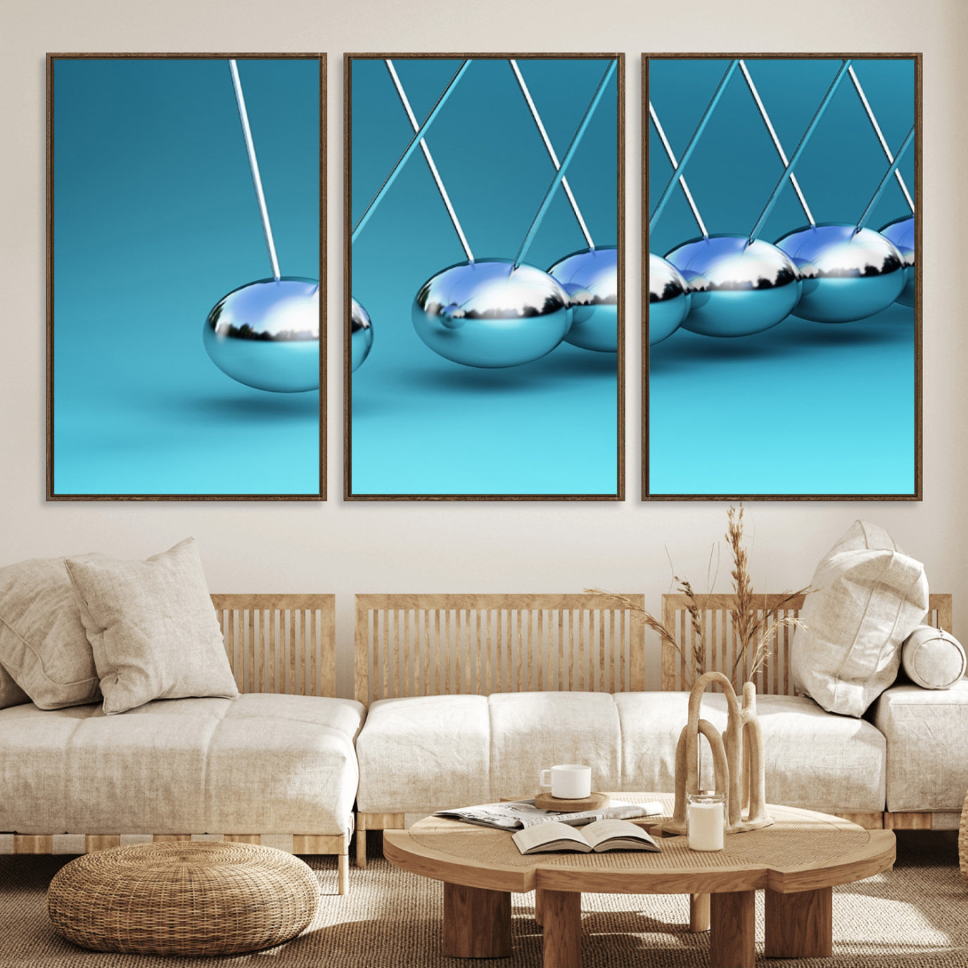 89467-MGV-FC-60X30-3P_Walnut-Newton Wall Art Canvas Print