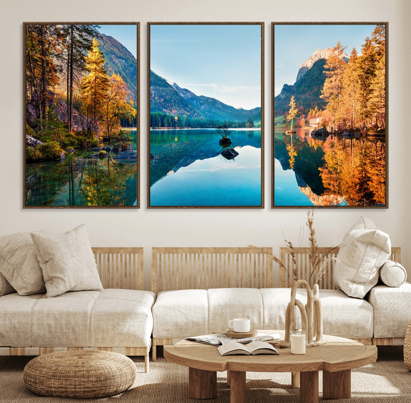 70506-MGV-FC-60X30-3P_Walnut-Fantastic Autumn Panorama Wall Art Canvas Print