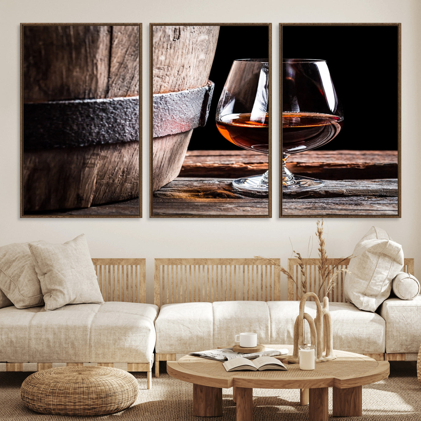 55599-MGV-FC-60X30-3P_Walnut-Scots Whiskey Wall Art Canvas Print