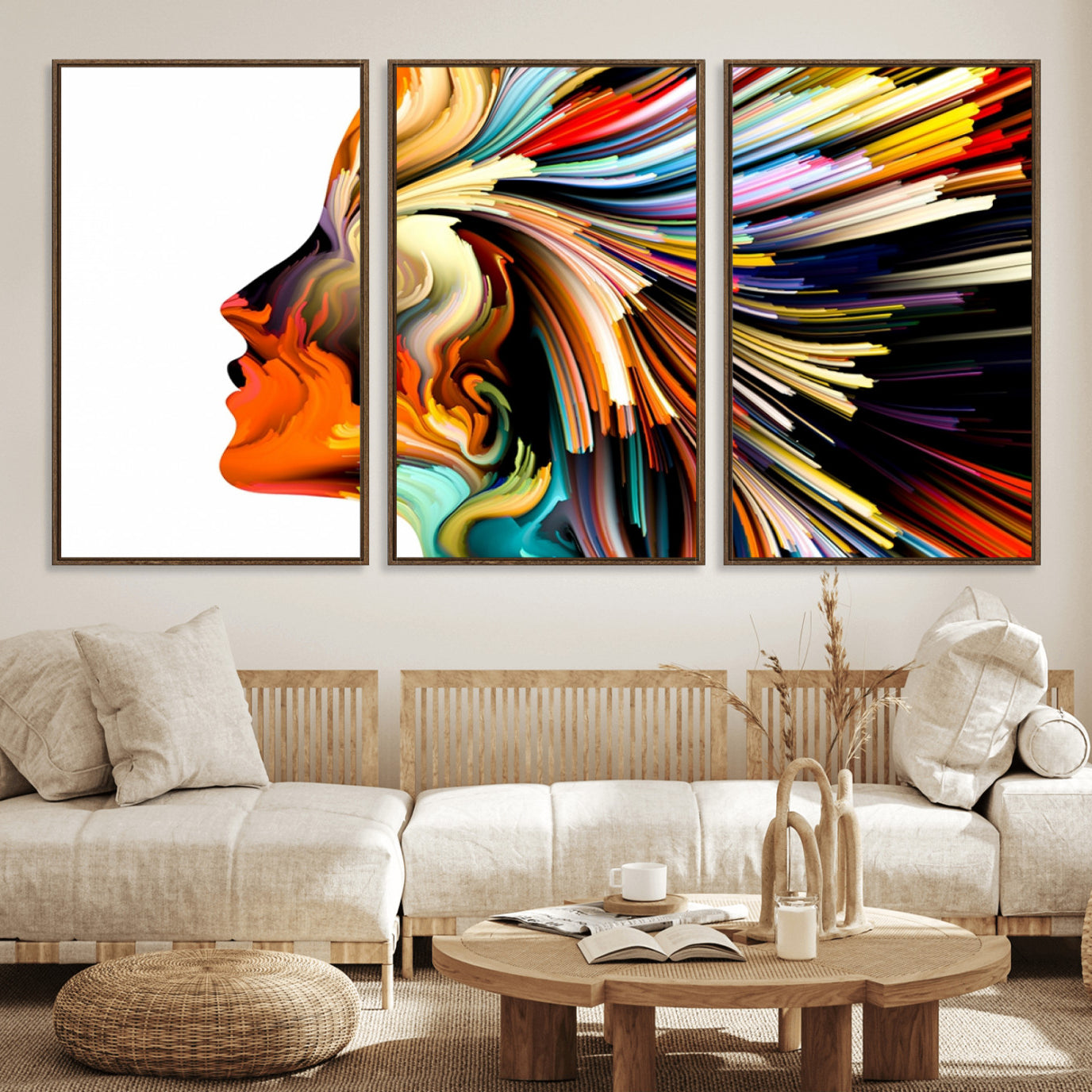 76813-MGV-FC-60X30-3P_Walnut-Profile Colors Canvas Print