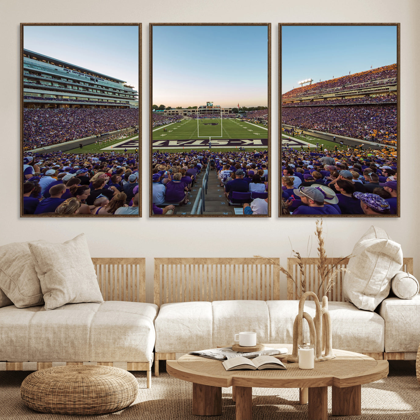 82792-MGV-CV-36X24-Kansas State University Wildcats Football Team Print - Manhattan Bill Snyder Family Football Stadium