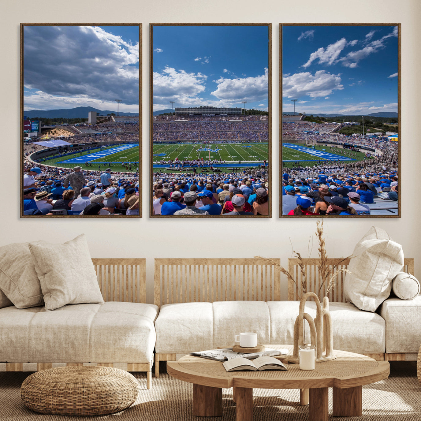 59281-MGV-CV-36X24-Air Force Falcons Football Team Print - Colorado Springs Falcon Stadium Wall Art Canvas Print