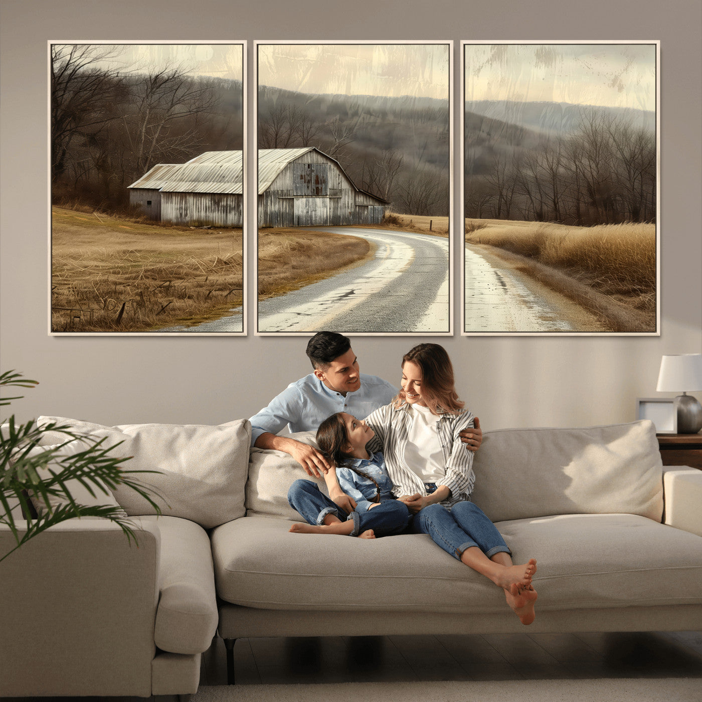 10376-MGV-CV-36X24-Vintage Barn for Farmhouse Wall Decor Canvas Print