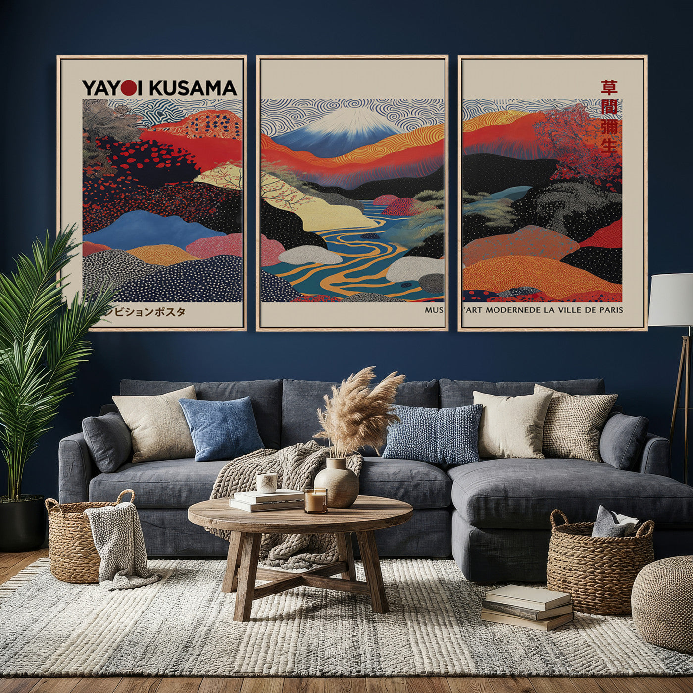 86784-MGV-CV-36X24 - Yayoi Wall Art - Framed Yayoi Kusama 1986 Wall Art Print – Japanese Wall Art Print, Wabi Sabi Yayoi