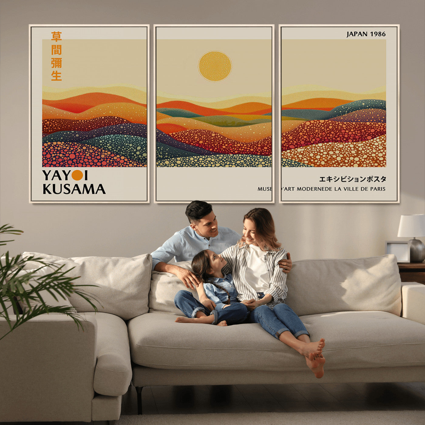 -Yayoi Kusama Art Print Wall Decor – Yayoi Kusama Wabi Sabi Japanese Wall Art Print - Vibrant