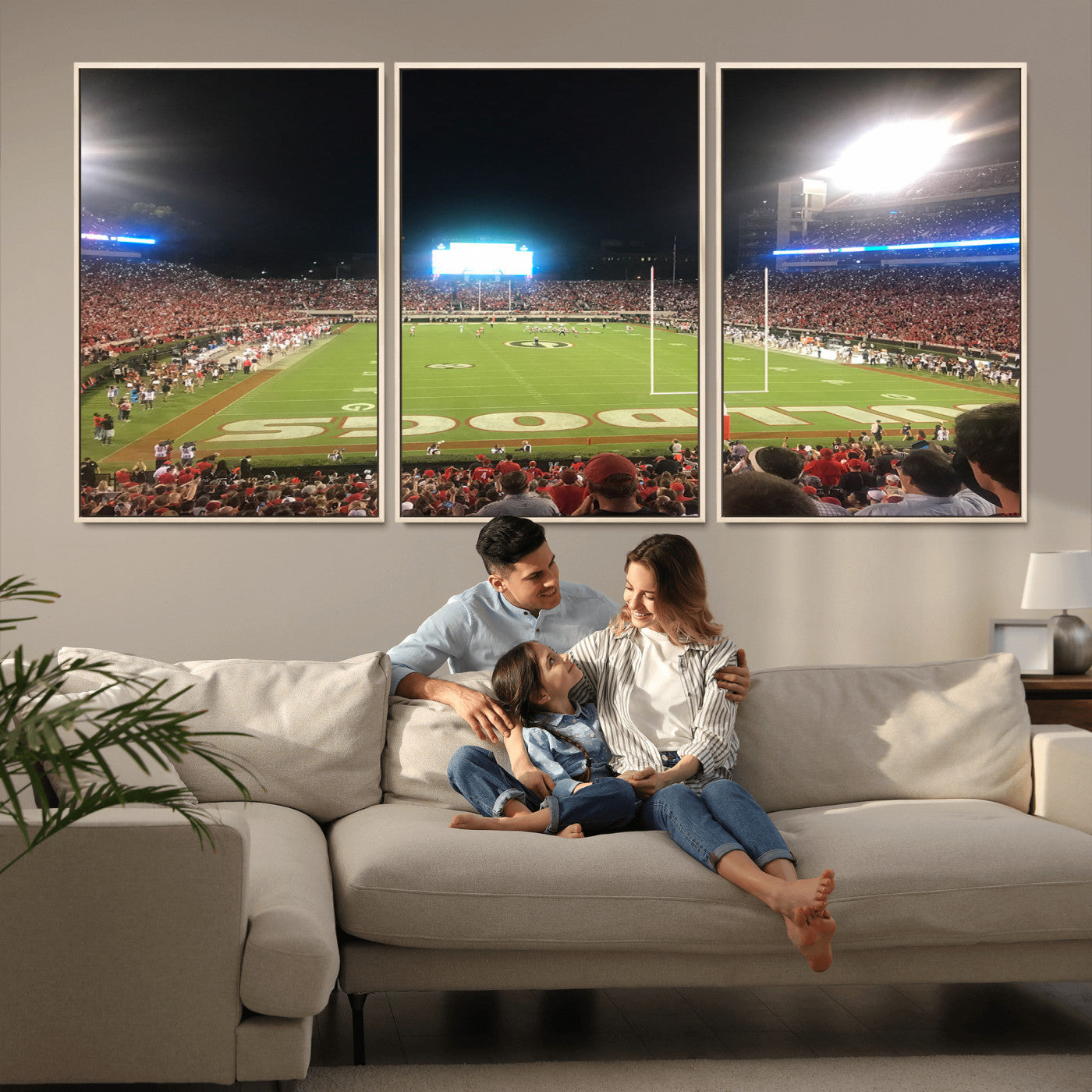 16230786-MGV-FC-60X30-3P - Dooley Stadium Wall Art, Sports Arena Panoramic Canvas Print, Modern Stadium Landscape Artwork for Home, Office