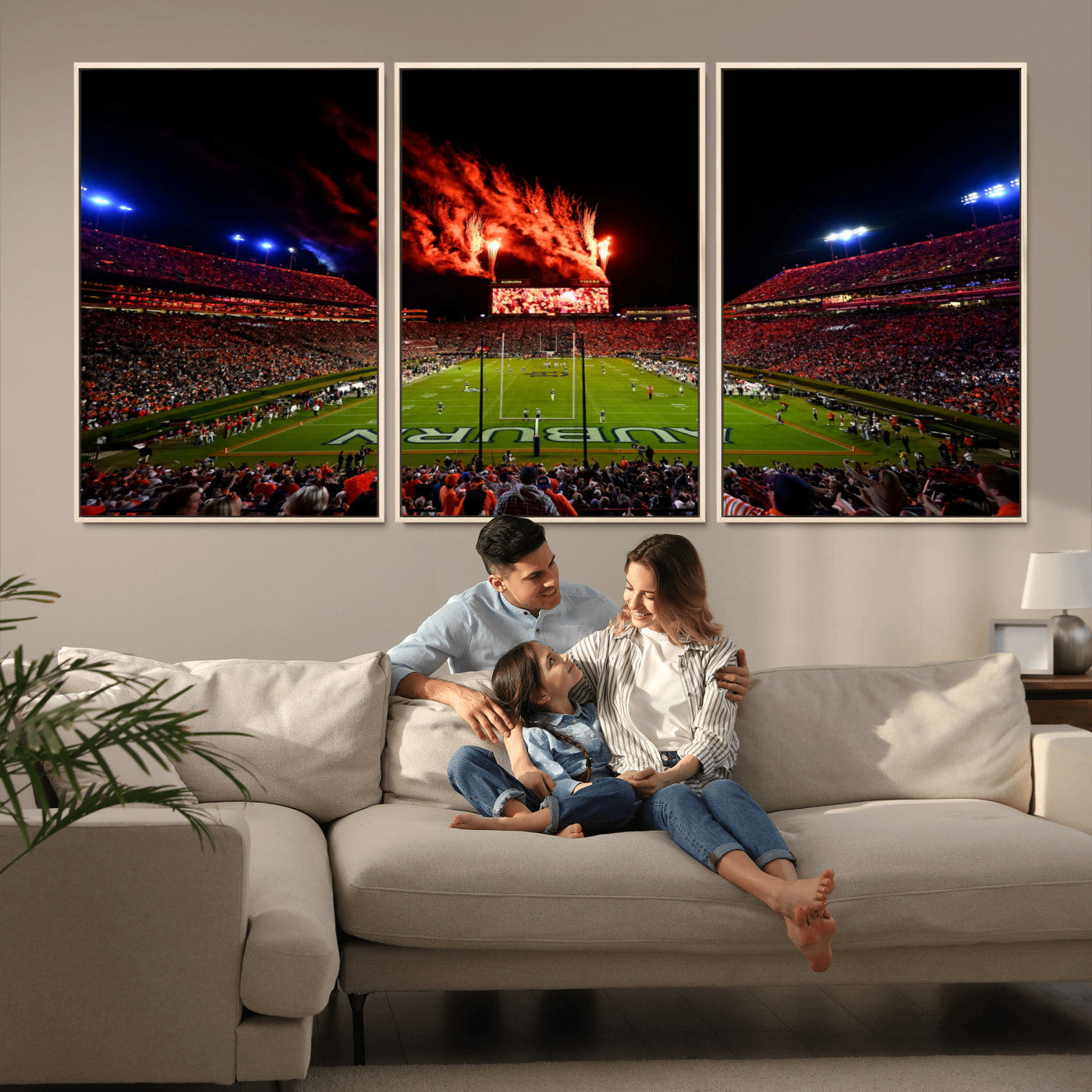 59046876-MGV-CV-36X24-Jordan-Hare Stadium Wall Art Canvas Print, Football Stadium Aerial View, College Sports Art for Man Cave or Game Room (Copy)