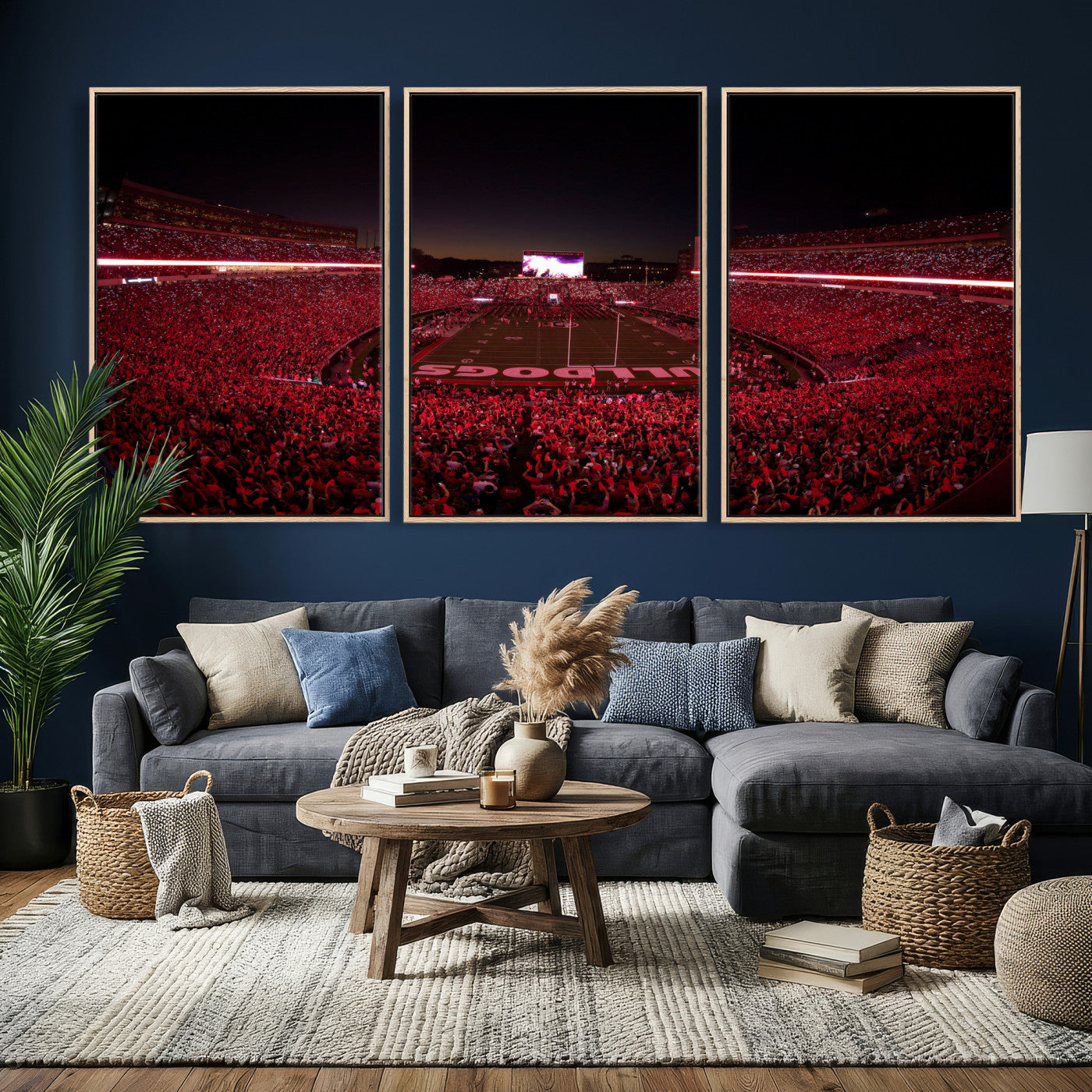 76277124-MGV-CV-36X24 - Sanford Stadium Wall Art Canvas Print – Georgia Bulldogs Football Artwork Print for Home, Office, and Sports Room Decor