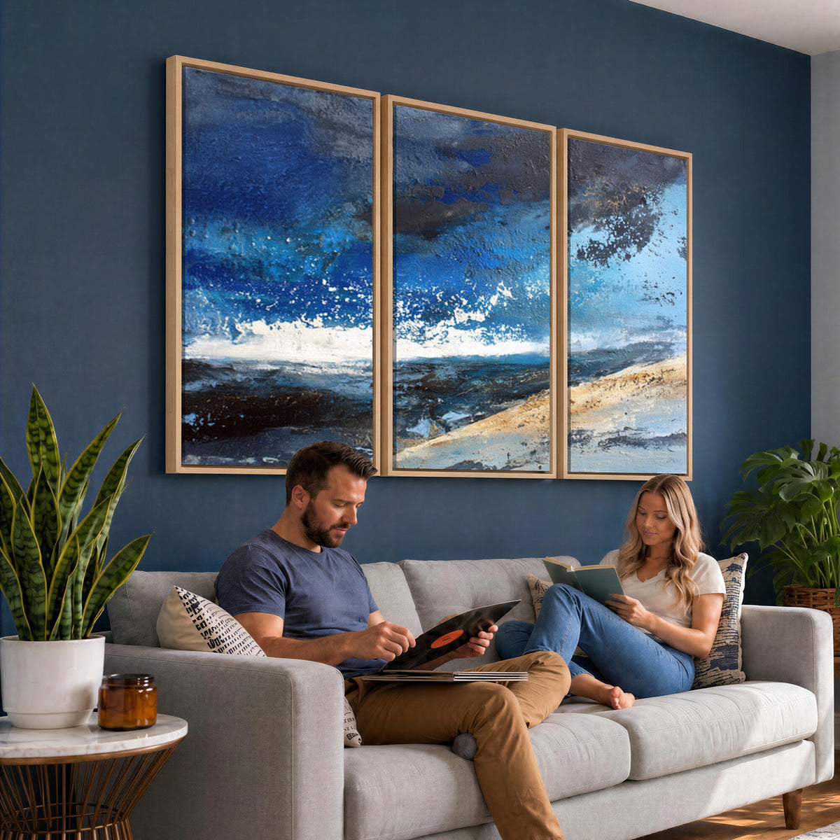 72157369-MGV-CV-36X24 - Extra Large Abstract Wall Art Canvas Print