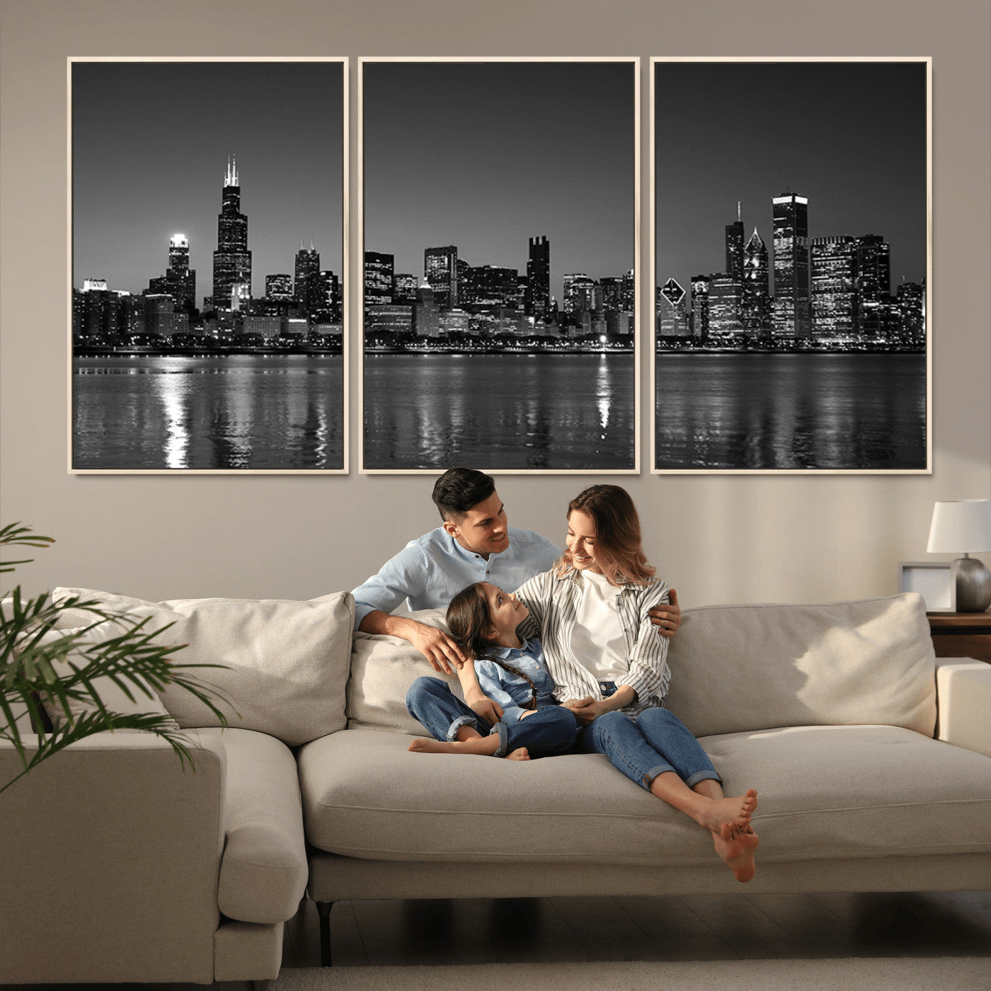 67435-MGV-FC-60X30-3P_Natural-Chicago Wall Art Canvas Print