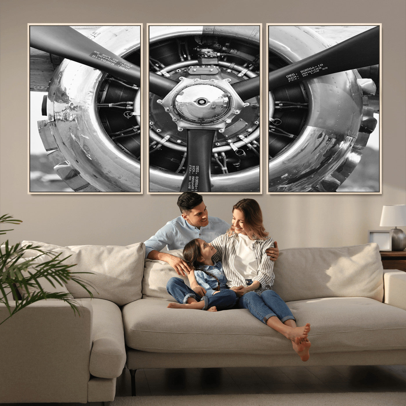 28132-MGV-CV-36X24-Vintage Airplane Wall Art Canvas Print