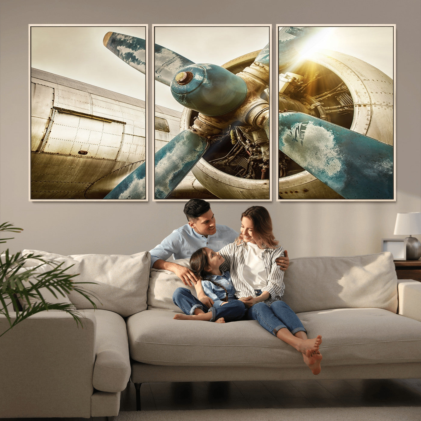 14106-MGV-CV-36X24-Vintage Airplane Canvas Print