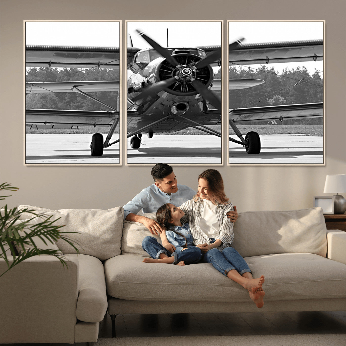 74816-MGV-CV-36X24-Wall Art Old War Plane Canvas Print