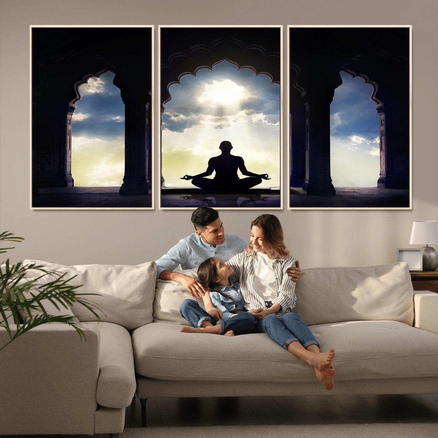 -Women and Yoga Wall Art Canvas Print