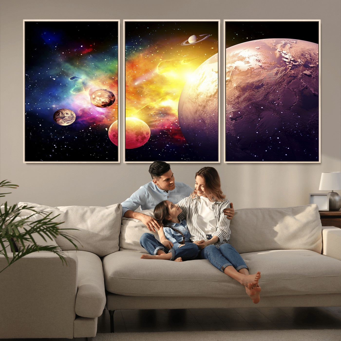 51843-MGV-CV-36X24-Space and Galaxy Canvas Print