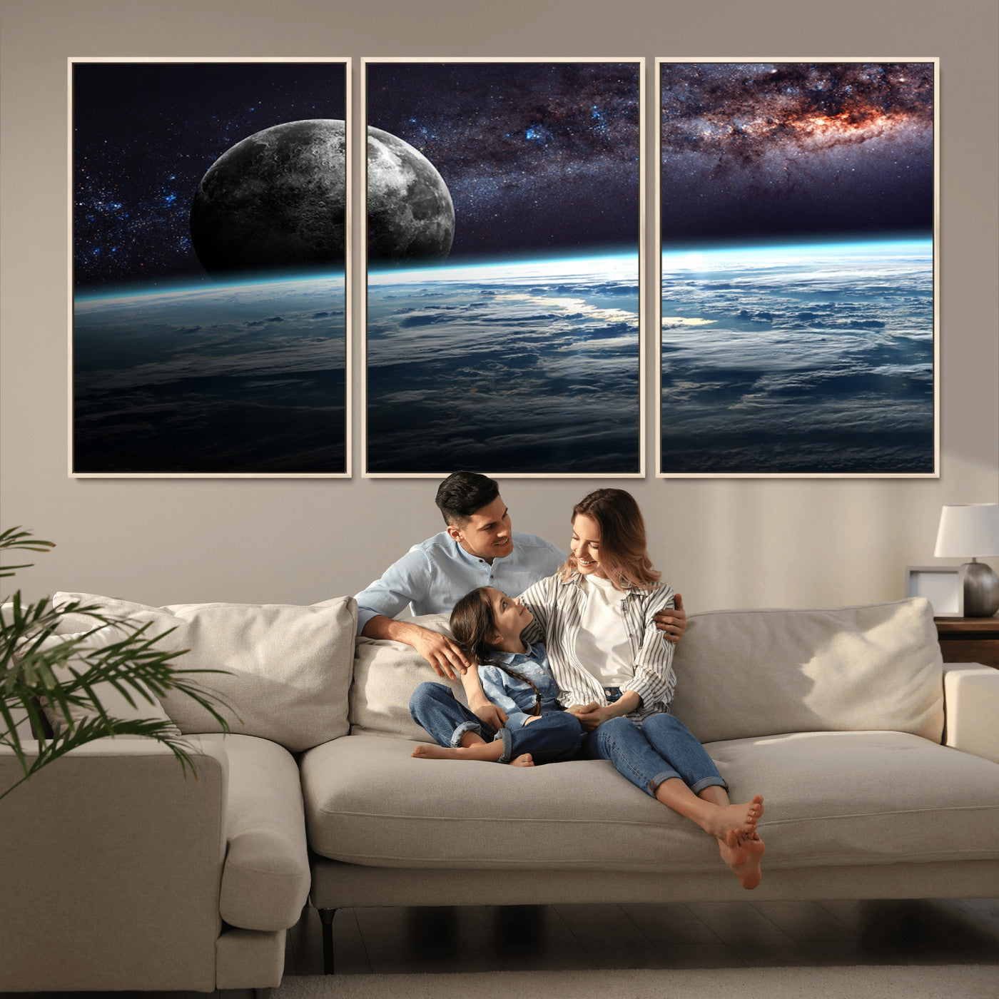 -Space and Planet Canvas Print