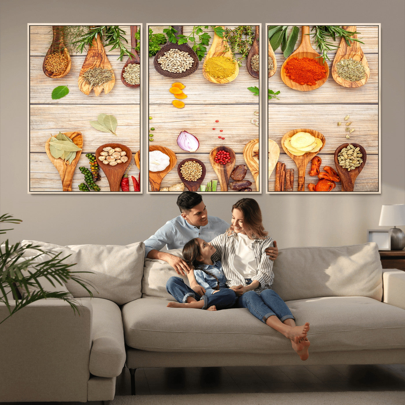 -Kitchen Spice on the Table Wall Art, Kitchen Spice Wall Art Canvas Print
