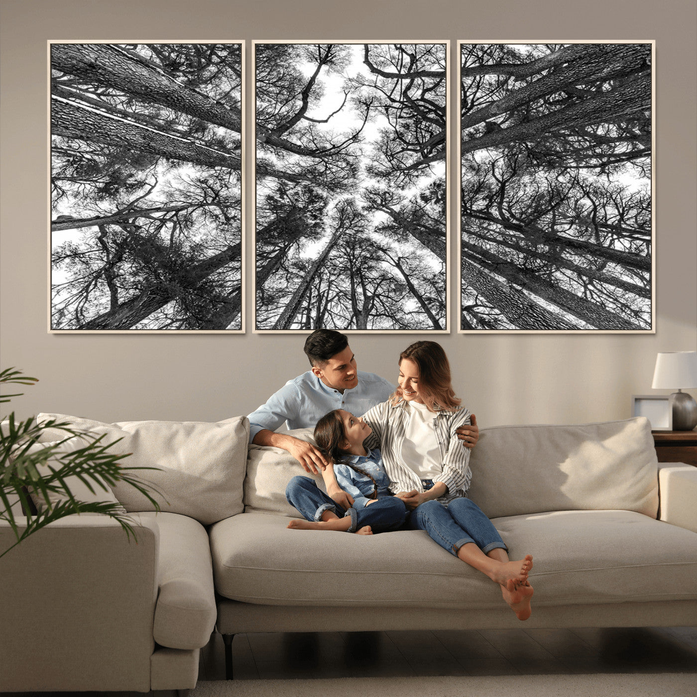 -Trees Contemporary Art Canvas Print