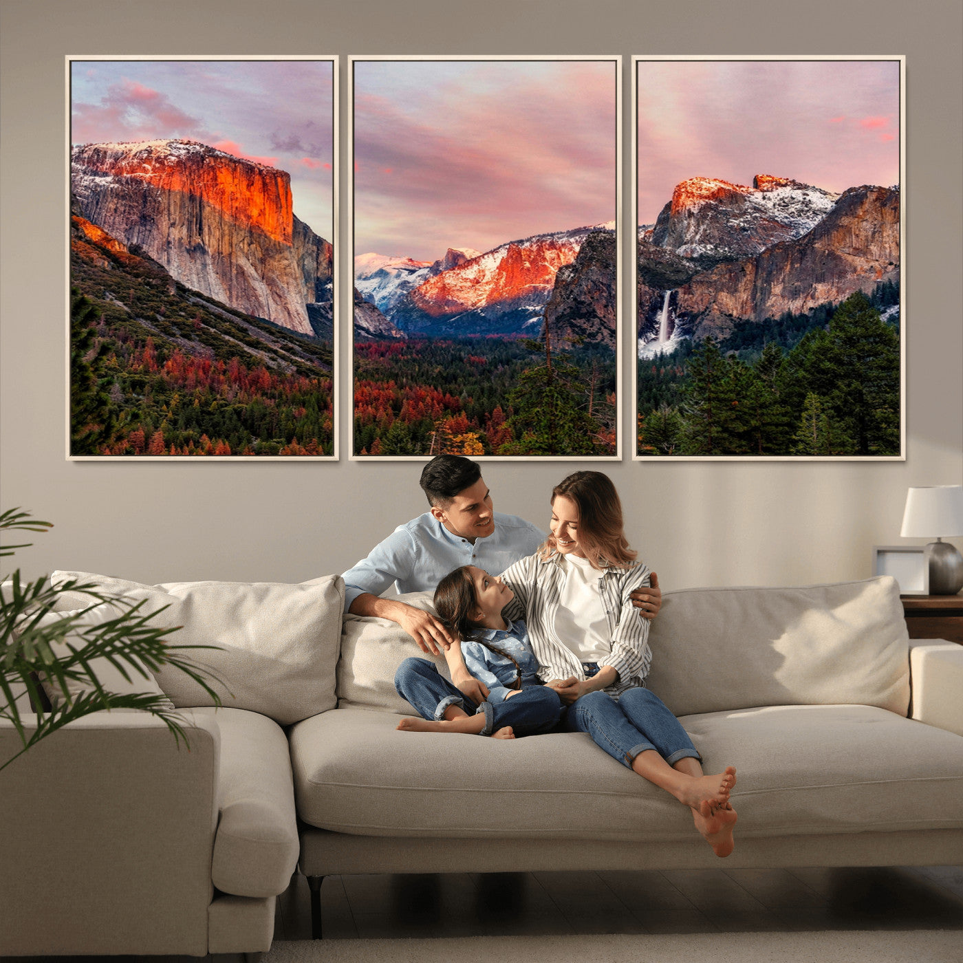 -Yosemite Half Dome Wall Art Canvas Print El Capitan