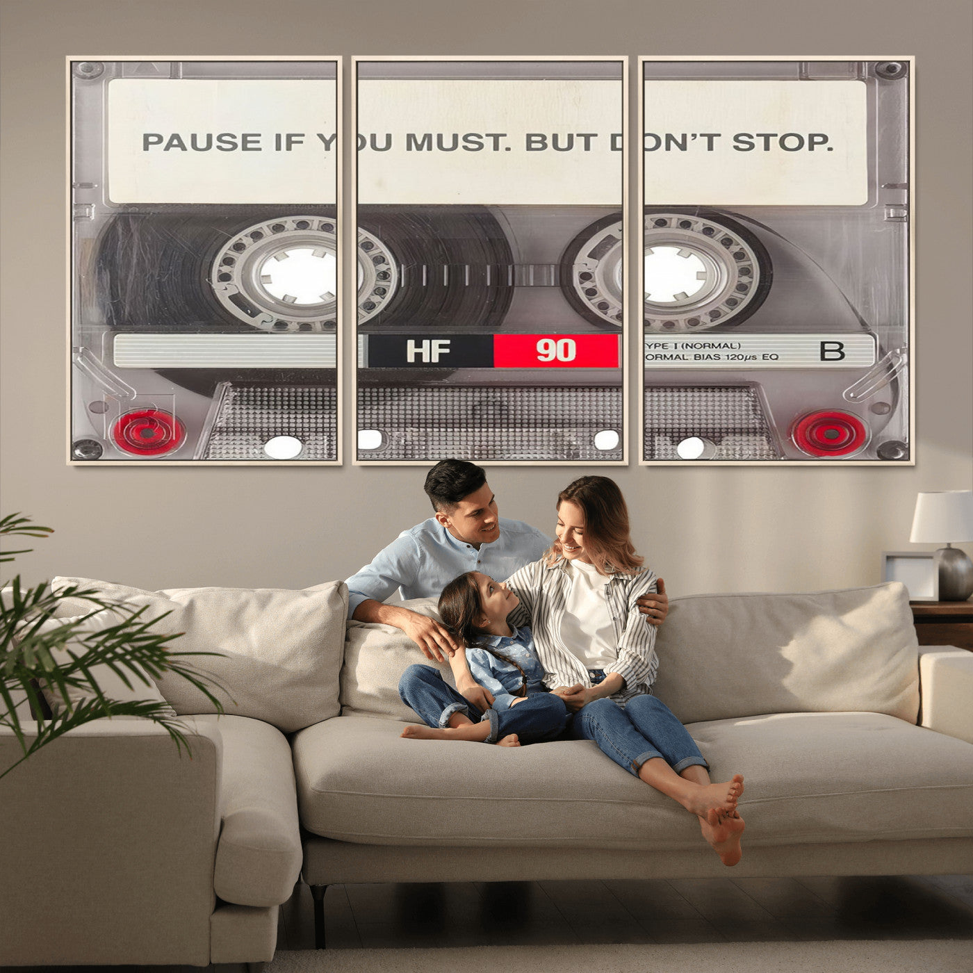 -Music Cassette Iconic Wall Art Canvas Print