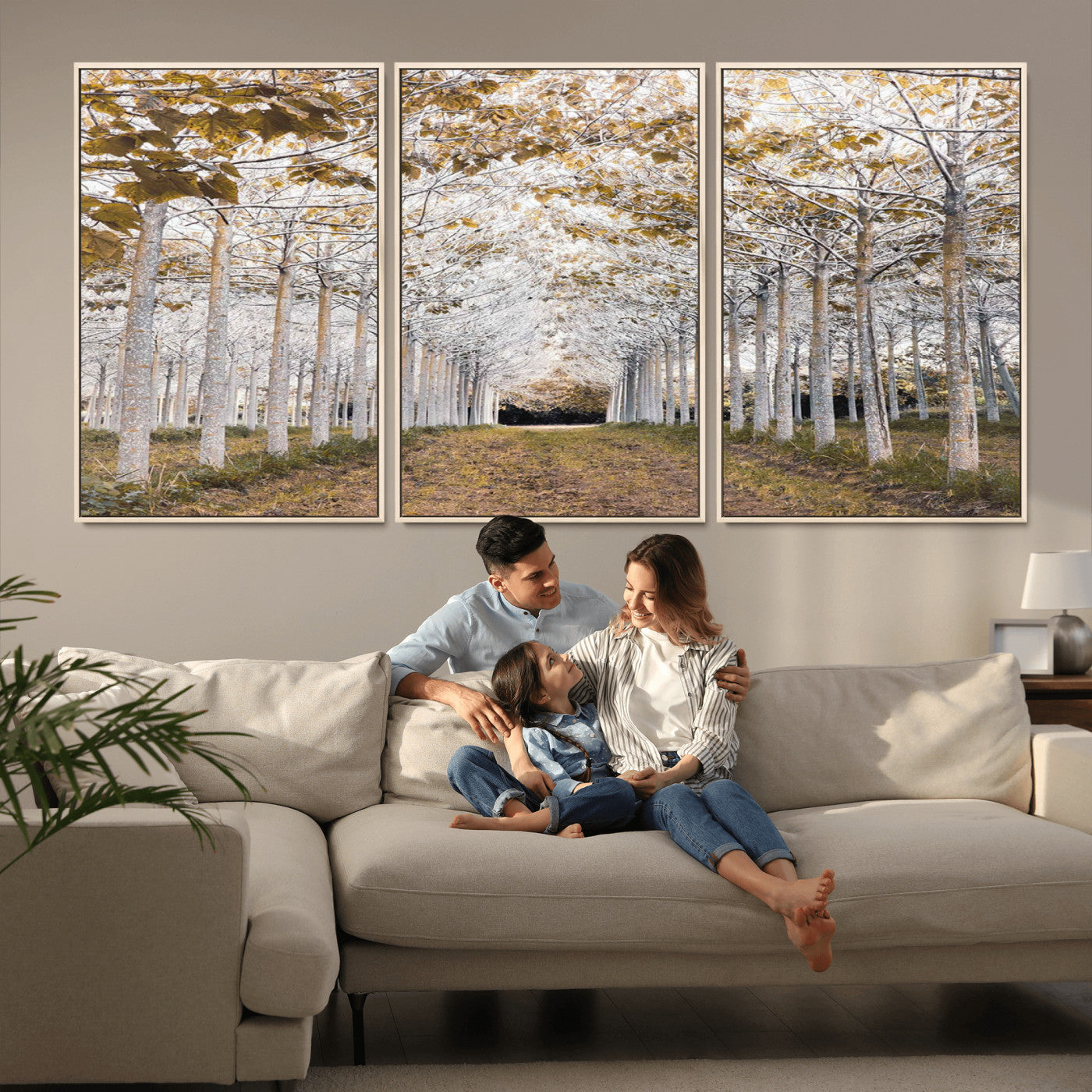 -Forest Grove Wall Art | Serene Pathway Canvas Print | Ready to Hang and Framed Nature Wall Decor for