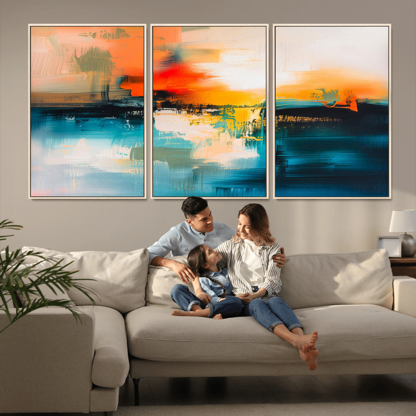 37083-MGV-CV-36X24-Colorful Abstract Wall Art | Bold Modern Canvas Print | Ready to Hang and Framed for Living Room or