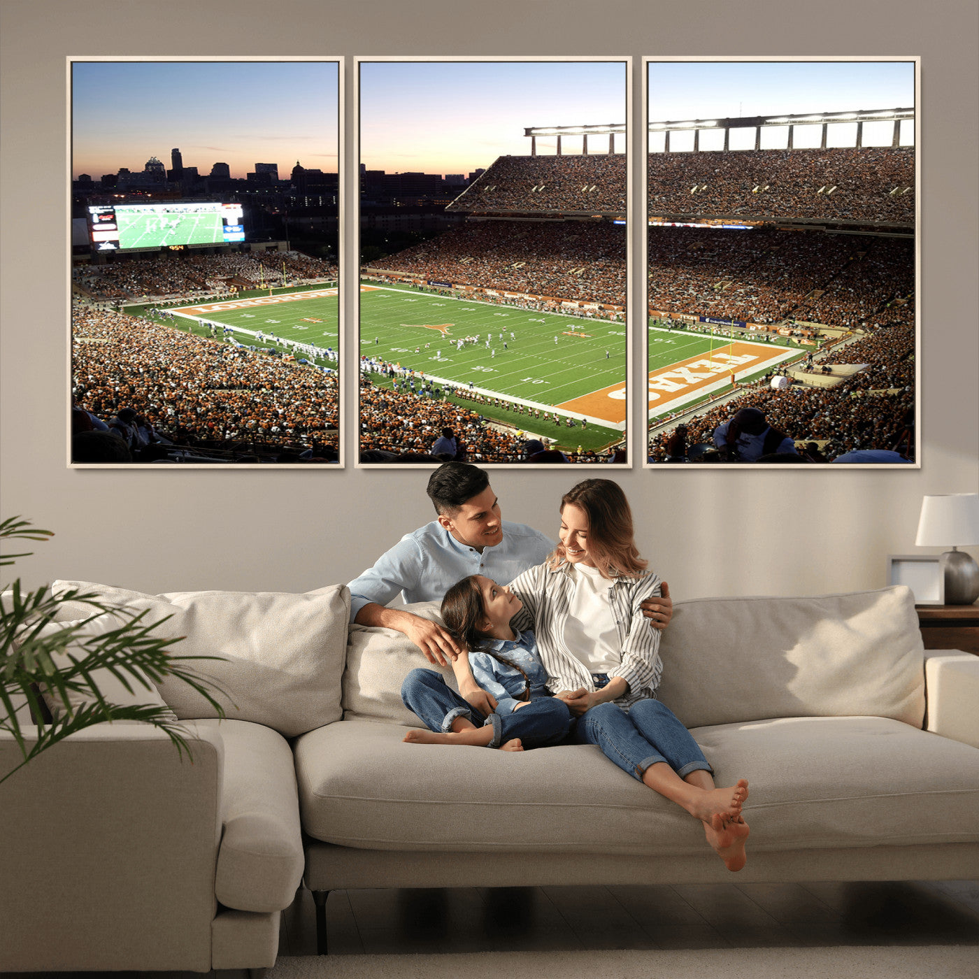 11455-MGV-CV-36X24-Darrell K Royal-Texas Memorial Stadium Canvas Wall Art - Texas Longhorns Football Match