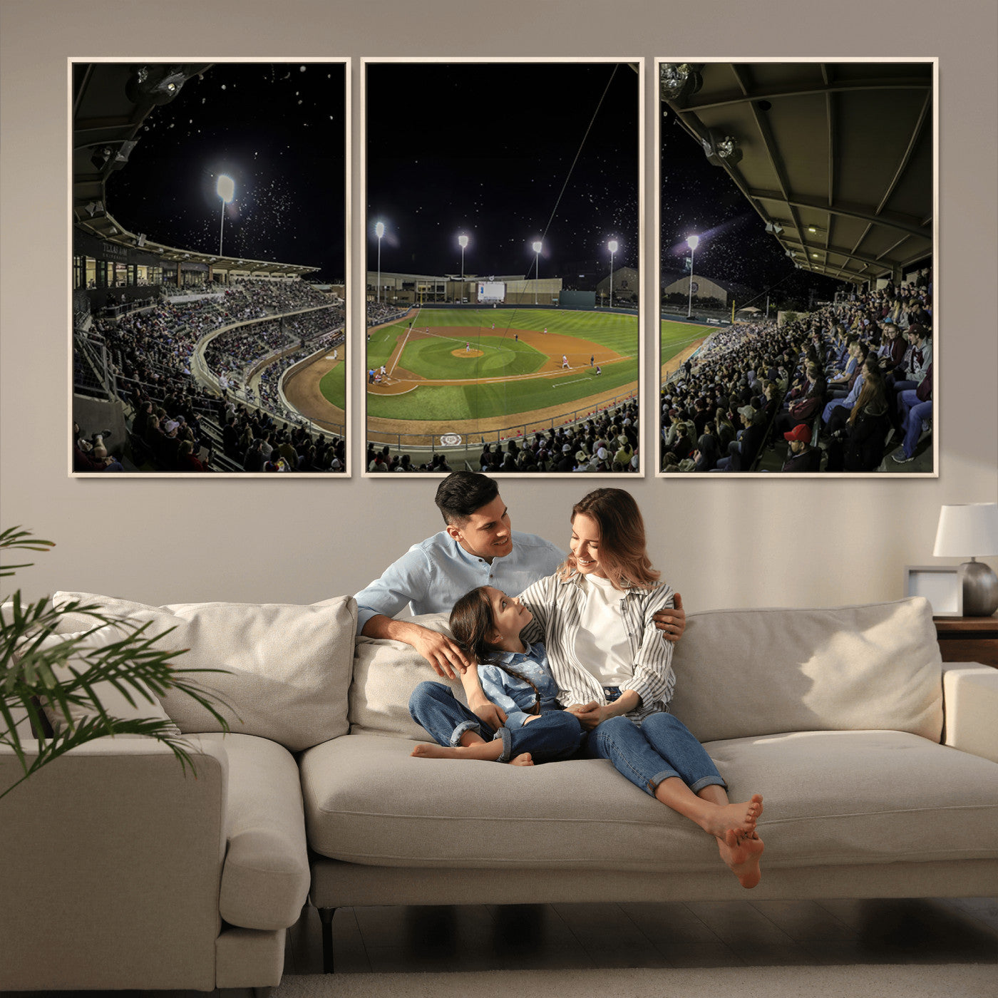 -Olsen Field at Blue Bell Park - Texas A&M Aggies Baseball Stadium Wall Art Canvas Print