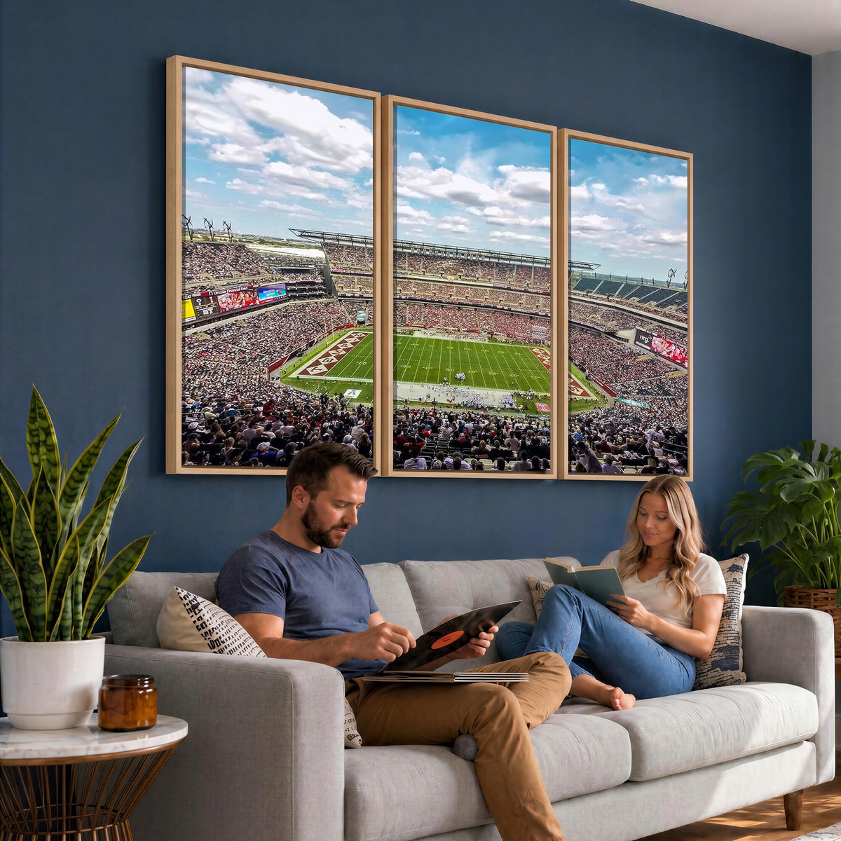 29243-PAN-FL-20X10 - The Temple University Owls Athletics Team Print - Philadelphia Lincoln Financial Field Stadium Wall