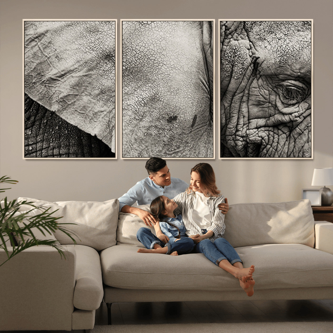 -Elephant Wall Art Canvas Print