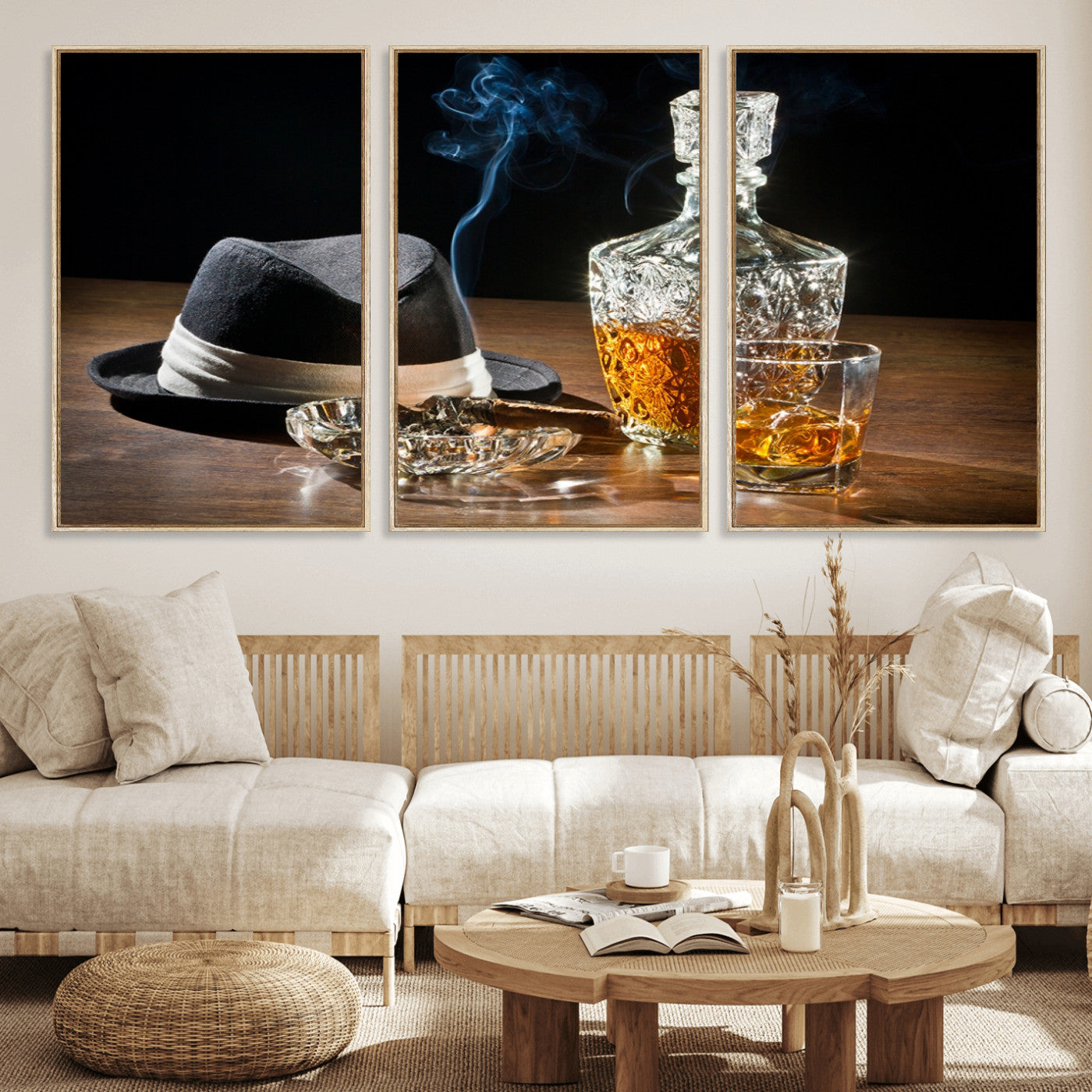 14629-MGV-CV-36X24-Extra Large Bourbon Decor Whiskey Wall Art Canvas Print
