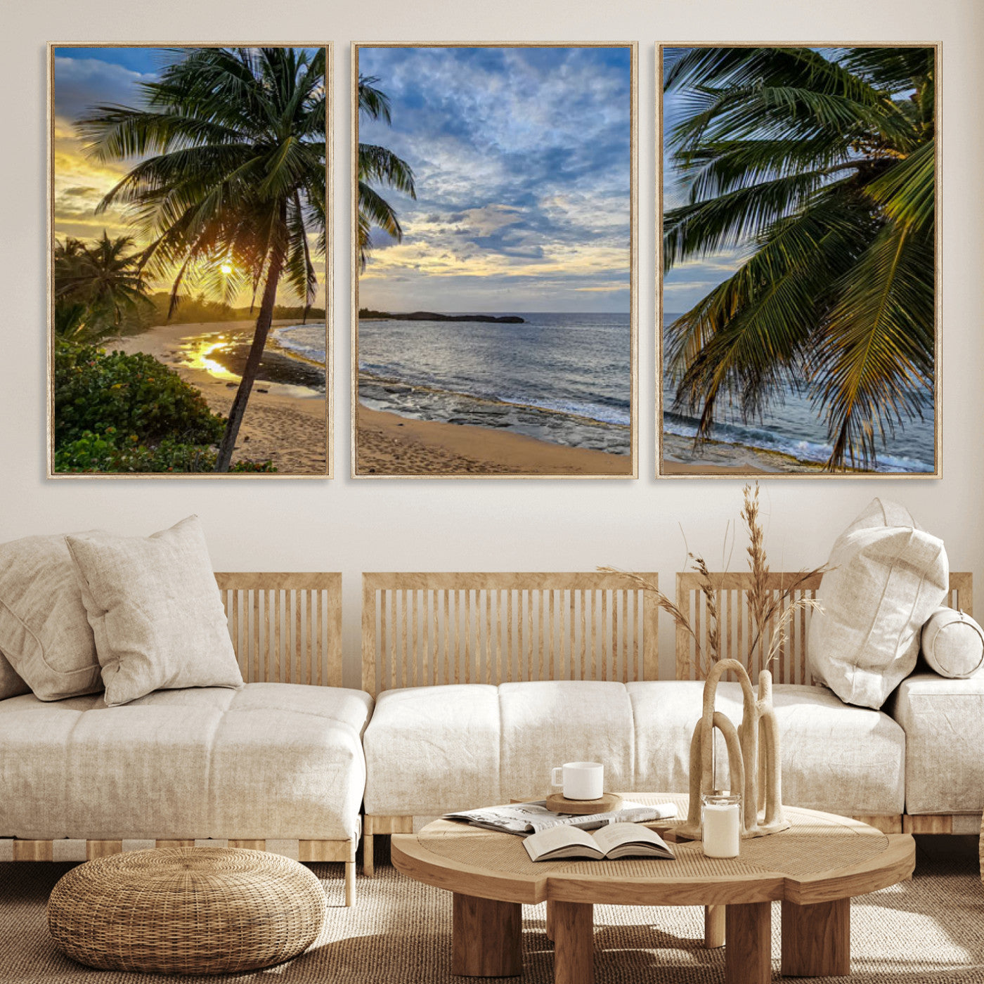 40002010-MGV-CV-36X24 - Mar Chiquita Beach Puerto Rico Canvas Wall Art, Manati Caribbean Coastal Photography Print, Tropical Ocean Sunset Decor
