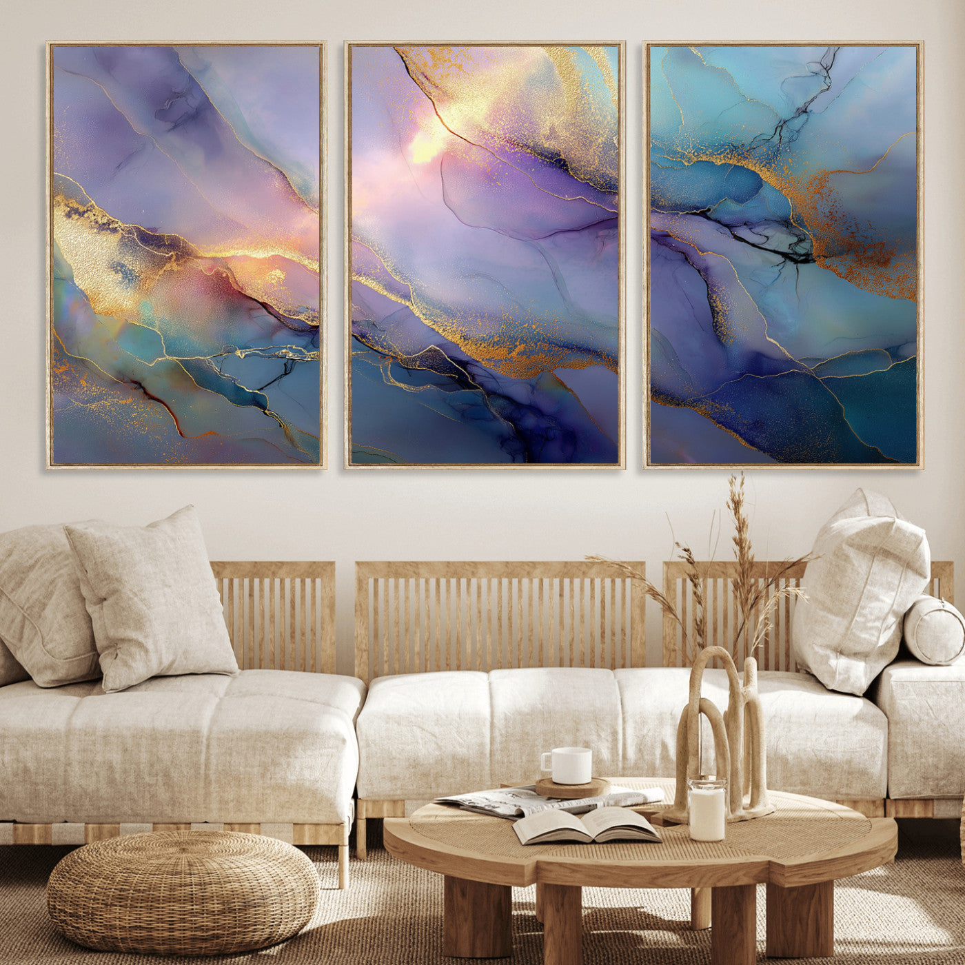 50939878-MGV-CV-36X24 - Colorful Abstract Canvas Wall Art Print, Vibrant Popup Color Art Print