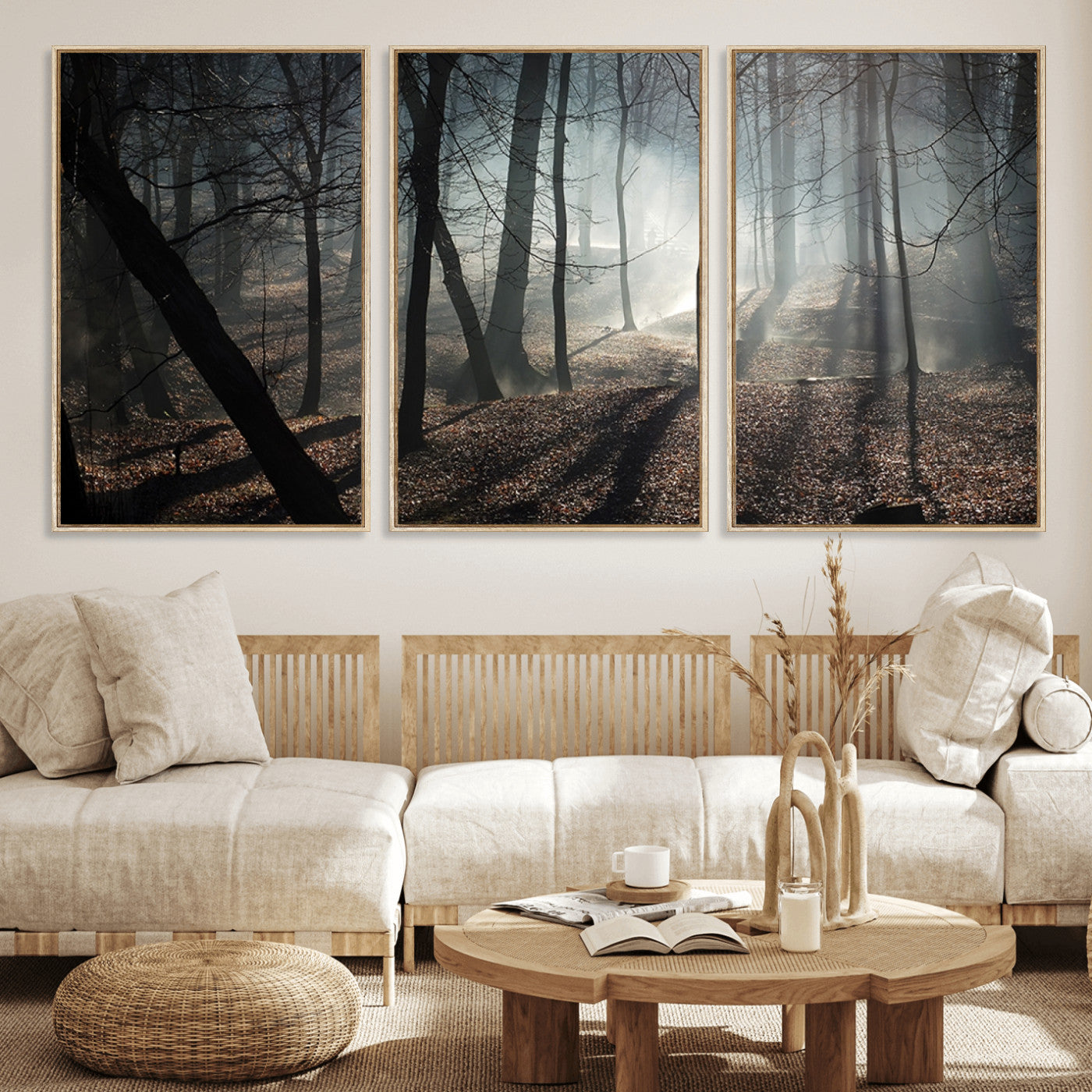 15648-MGV-FC-60X30-3P_Natural-Dark Family and Tree Wall Art Canvas Print