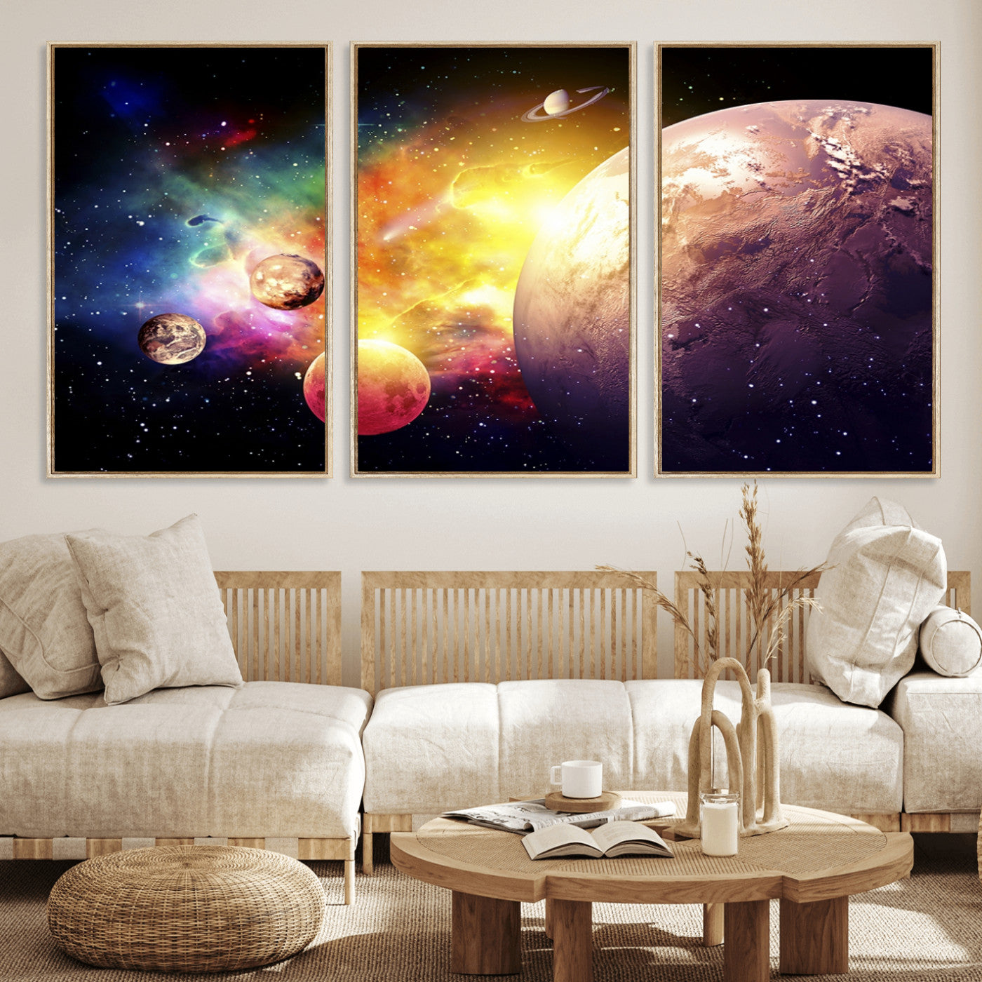 51843-MGV-FC-60X30-3P_Natural-Space and Galaxy Canvas Print