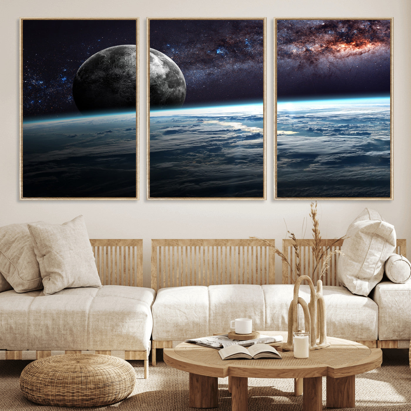 22395-MGV-FC-60X30-3P_Natural-Space and Planet Canvas Print