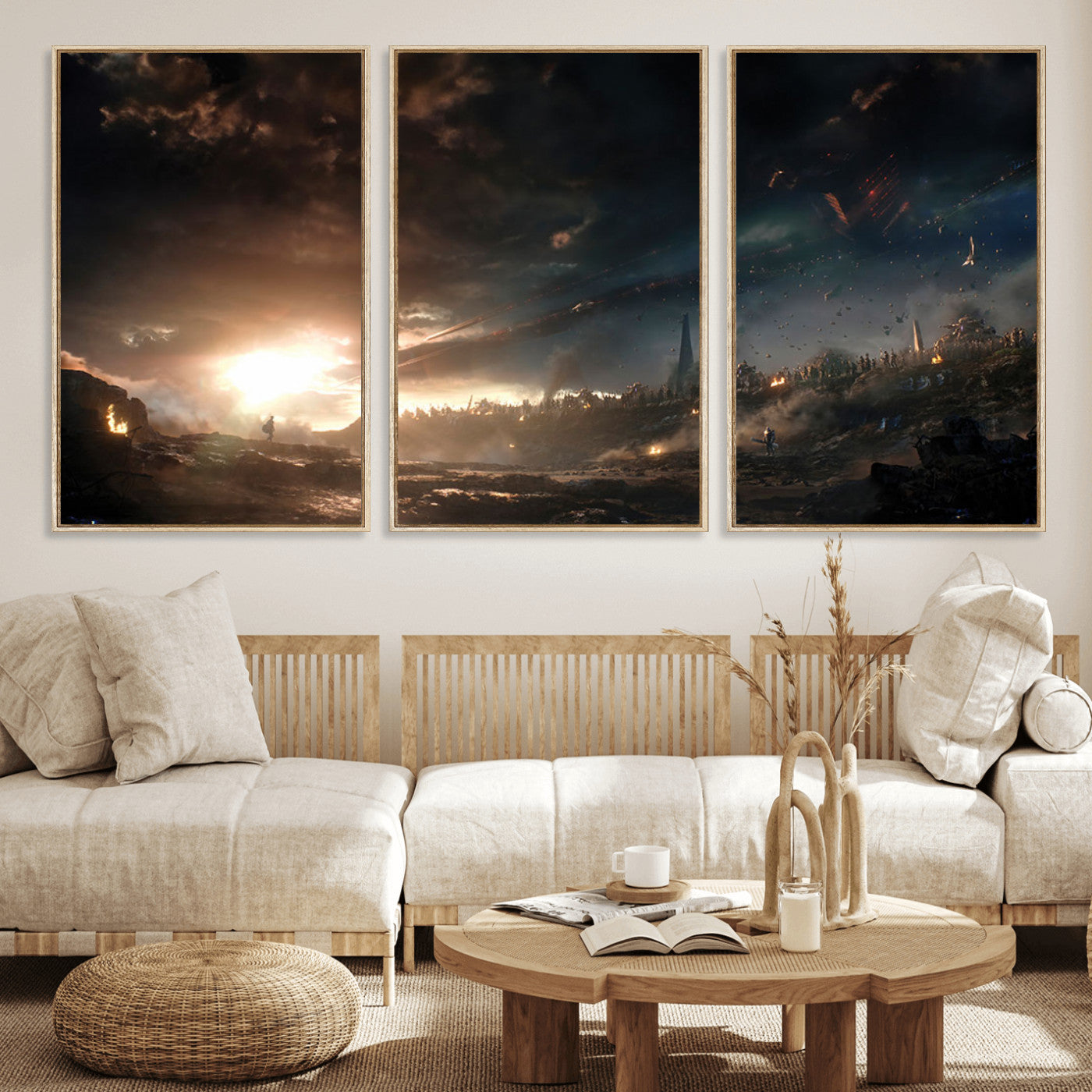 58617-MGV-FC-60X30-3P_Natural-Avengers Planet Wall Art Canvas Print