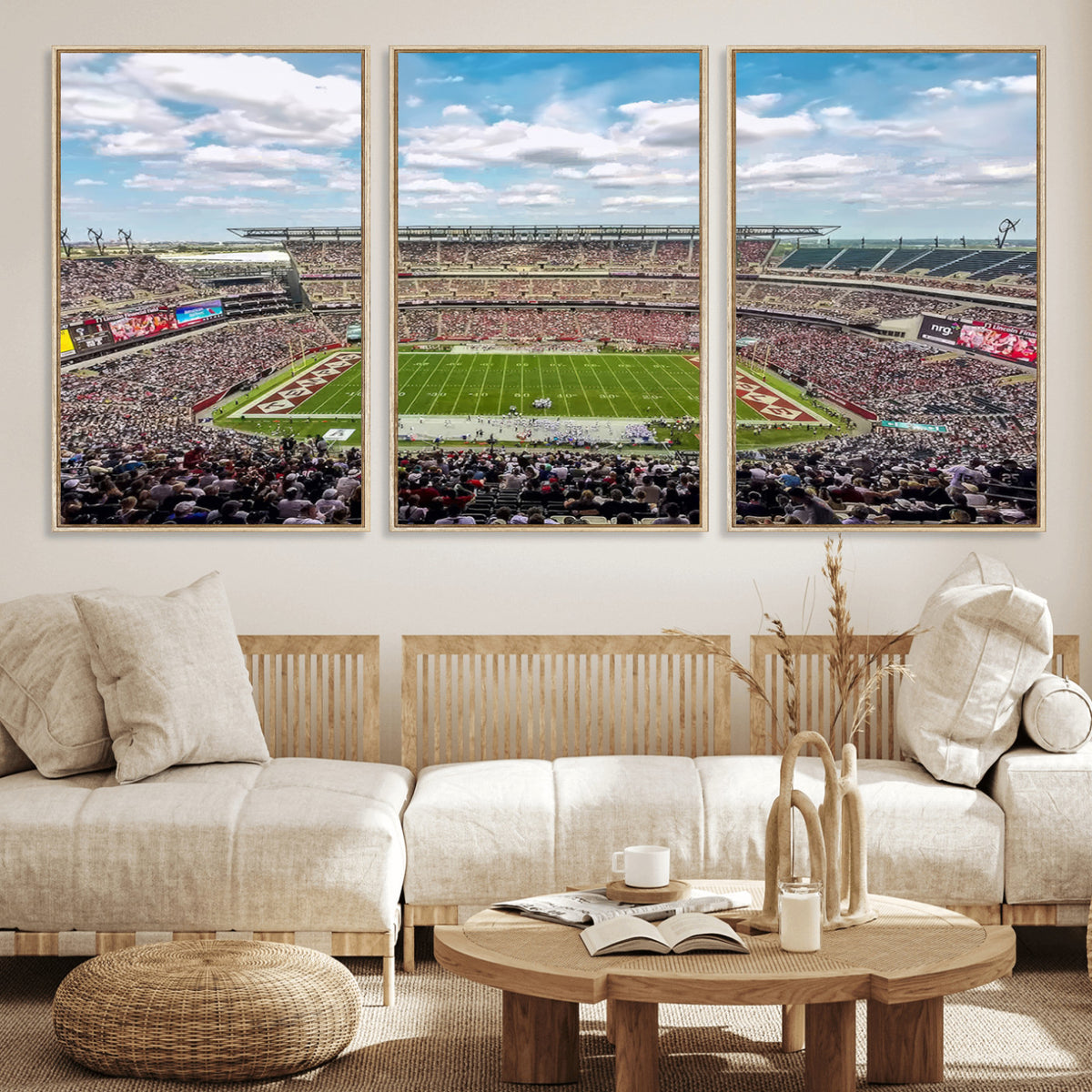 29243-PAN-FL-20X10 - The Temple University Owls Athletics Team Print - Philadelphia Lincoln Financial Field Stadium Wall