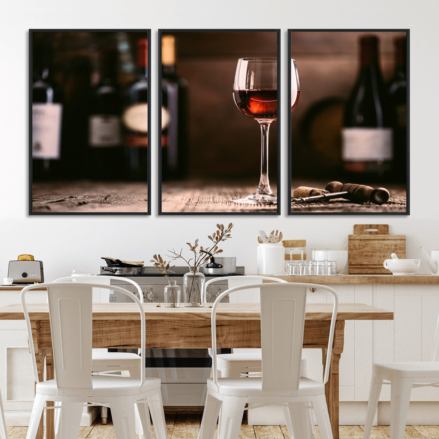 -Red Wine and Bottle Canvas Print