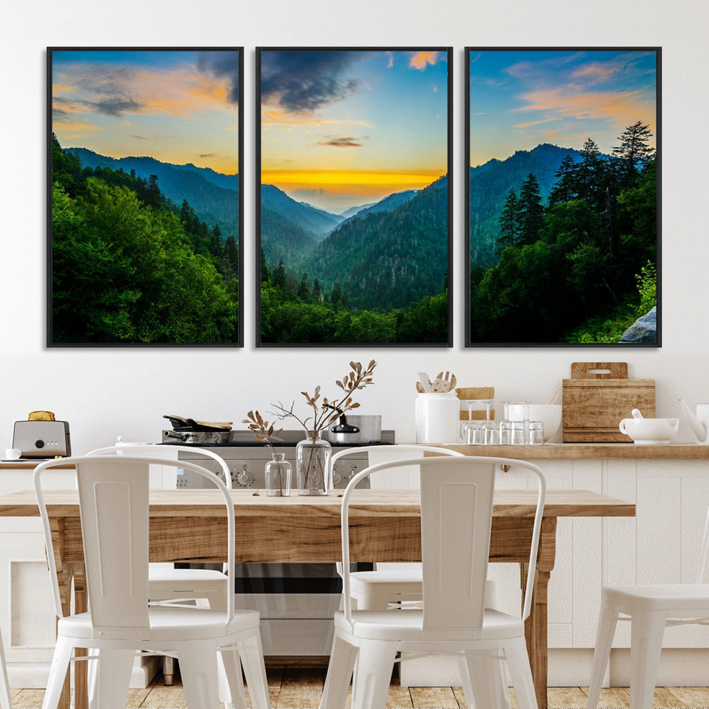 -Green Forest Wall Art Canvas Print