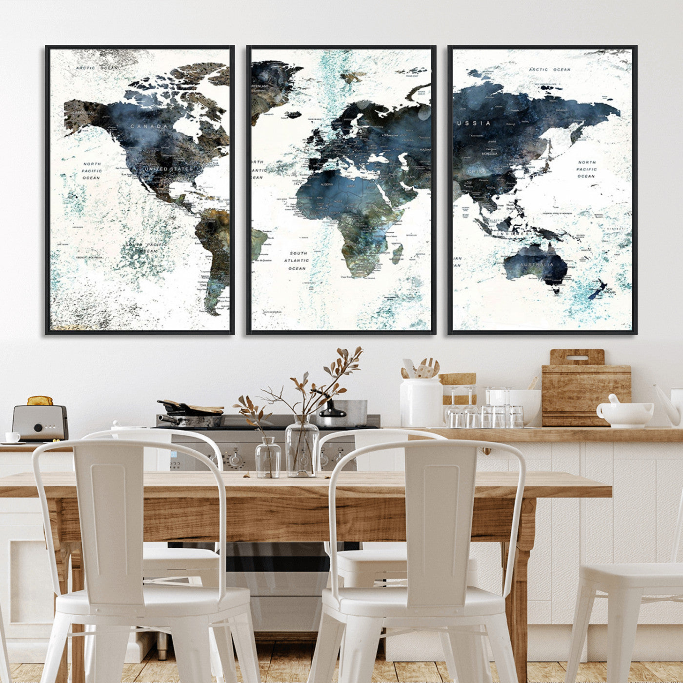 75398-MGV-CV-36X24-Push Pin World Map Canvas Print – Travel Tracker Wall Art for Couples, Perfect Anniversary Gift for Home or Office Decor